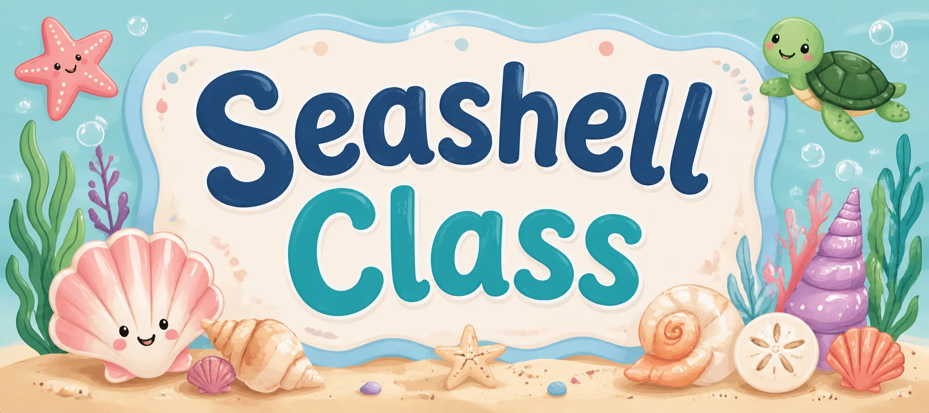 Seashell Class Banner
